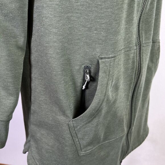 Title Nine Fleece Zip Up Jacket Women's Small Green Soft Olive Athletic Running - Picture 10 of 15
